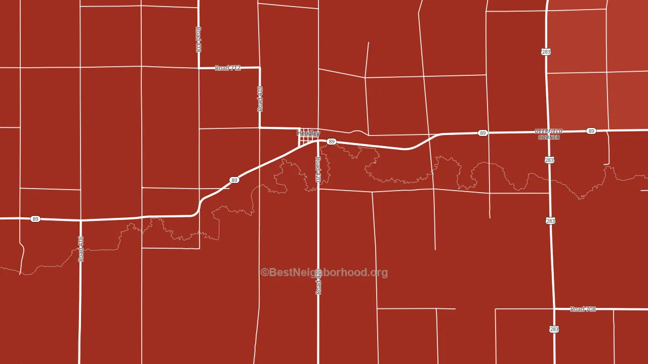 Hendley, NE block-group political-lean map