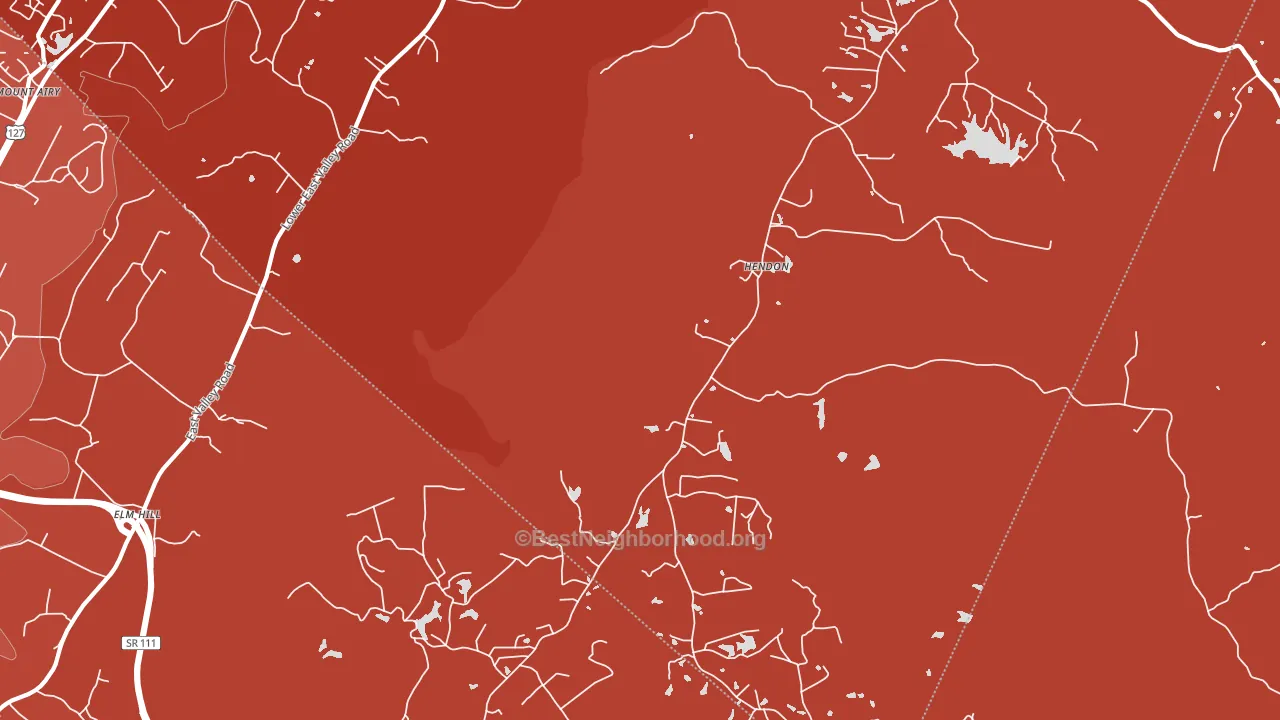 Hendon, TN block-group political-lean map