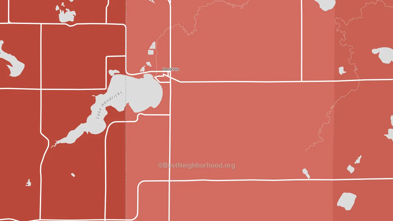 Hendricks, MN block-group political-lean map