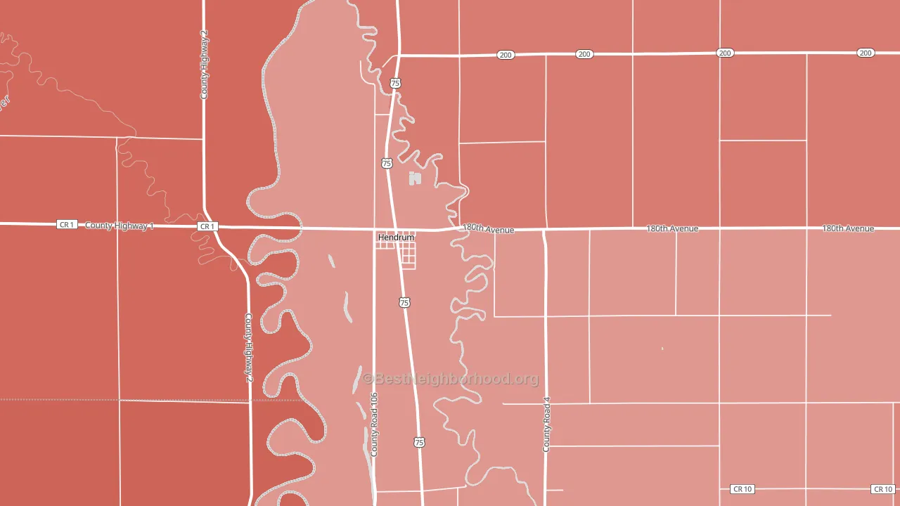 Hendrum, MN block-group political-lean map