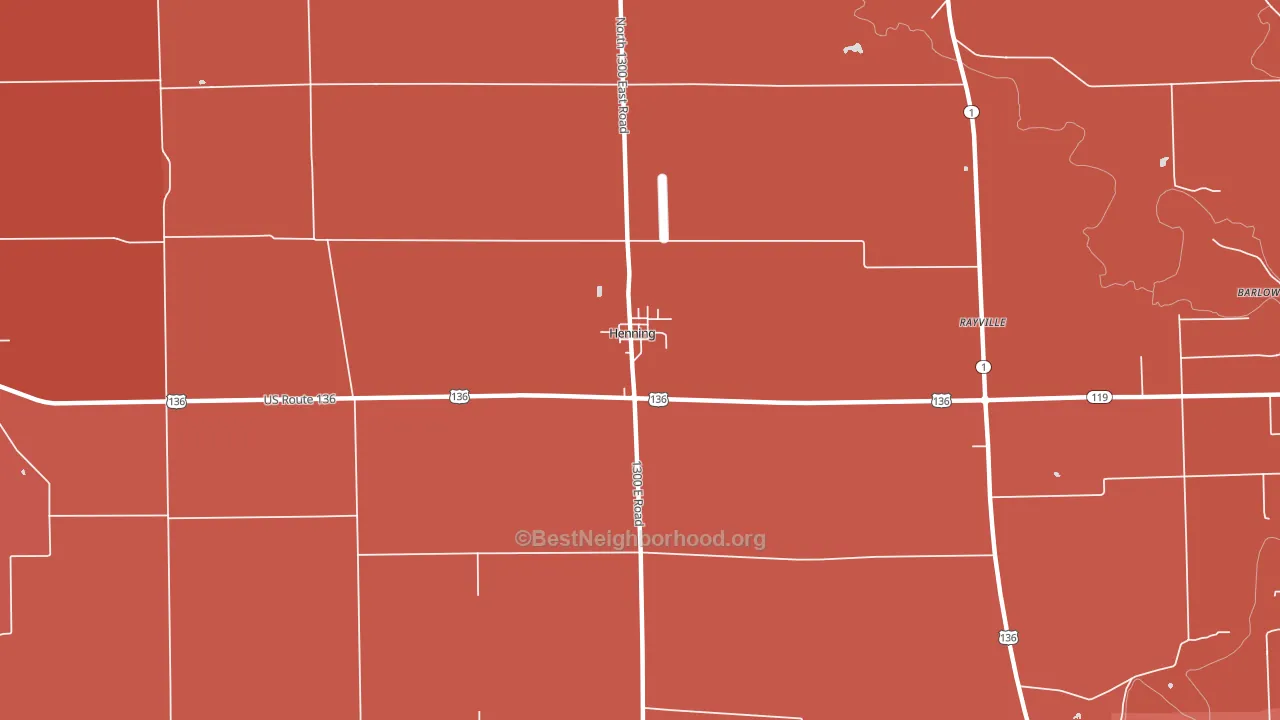 Henning, IL block-group political-lean map