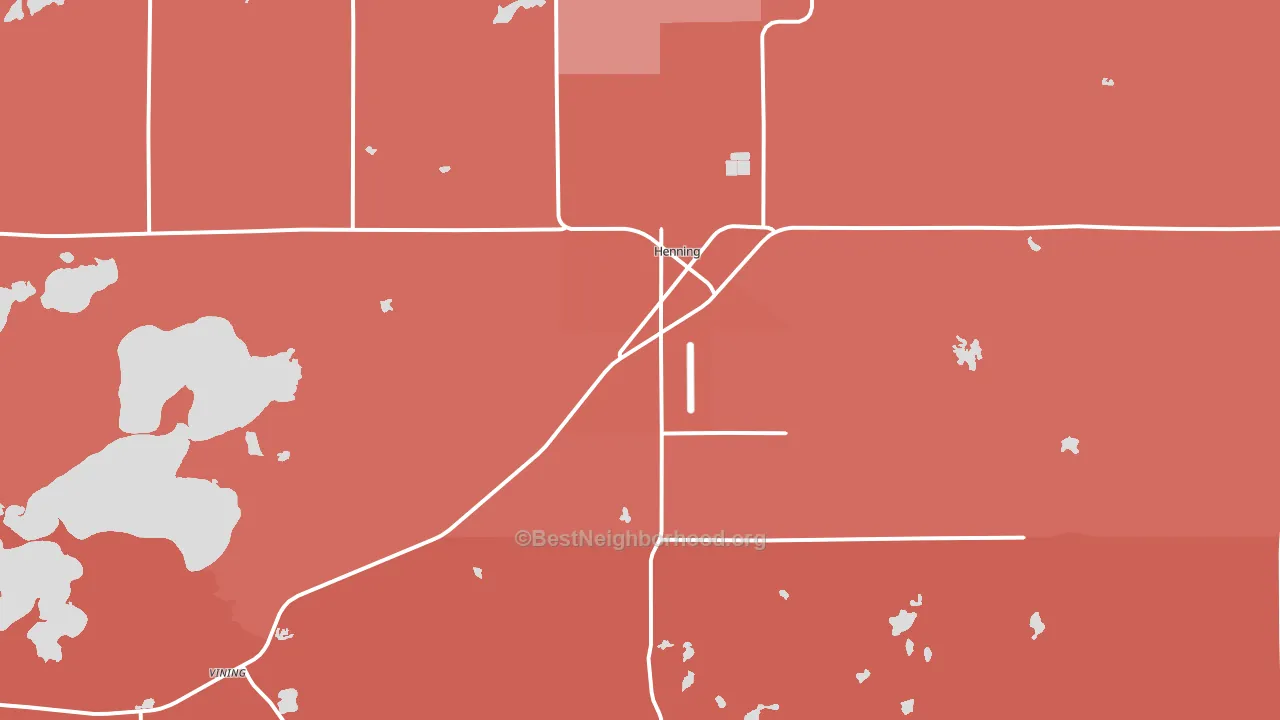 Henning, MN block-group political-lean map