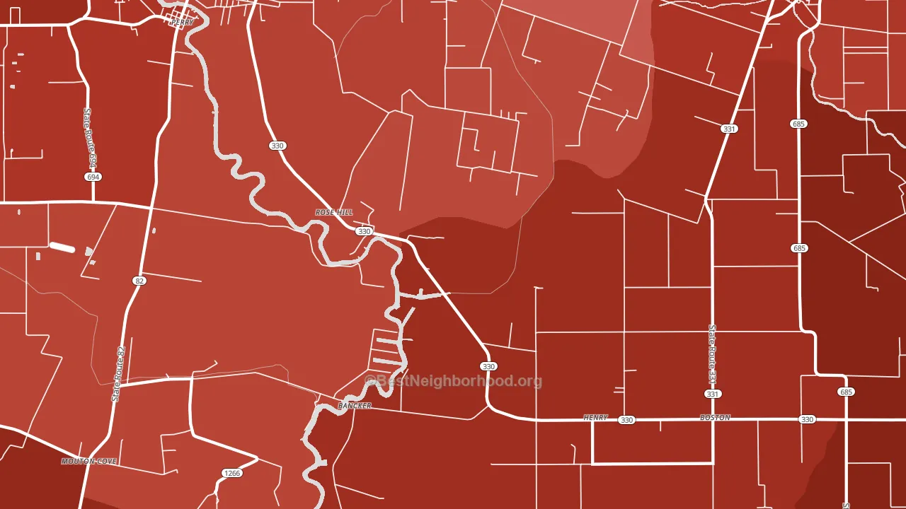 Henry, LA block-group political-lean map