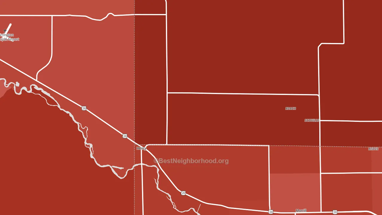 Henry, NE block-group political-lean map
