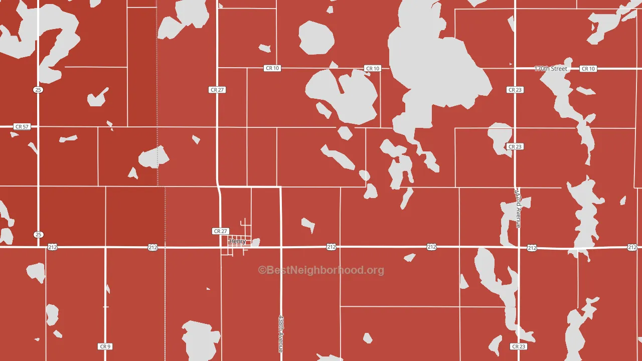Henry, SD block-group political-lean map