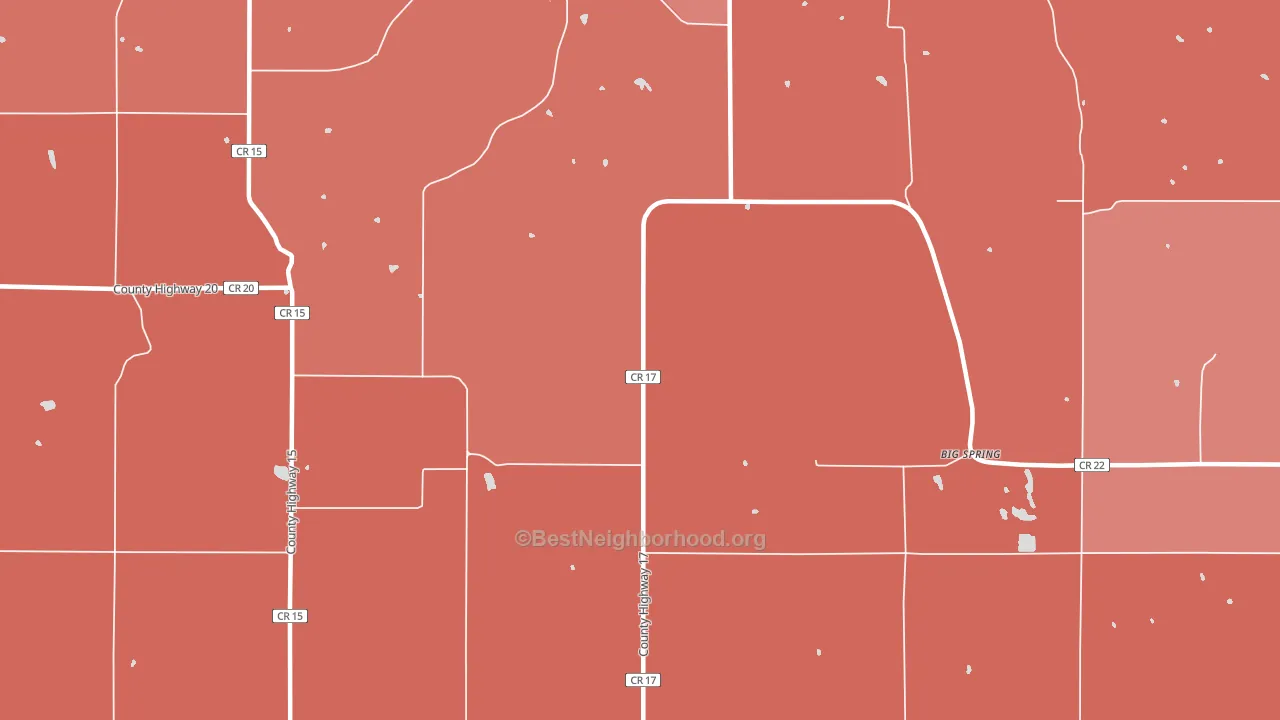 Henrytown, MN block-group political-lean map