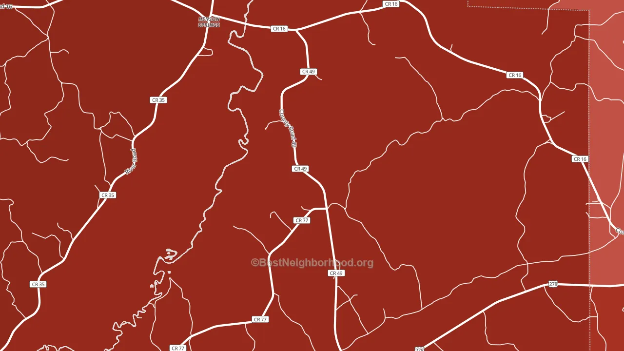 Henson Springs, AL block-group political-lean map