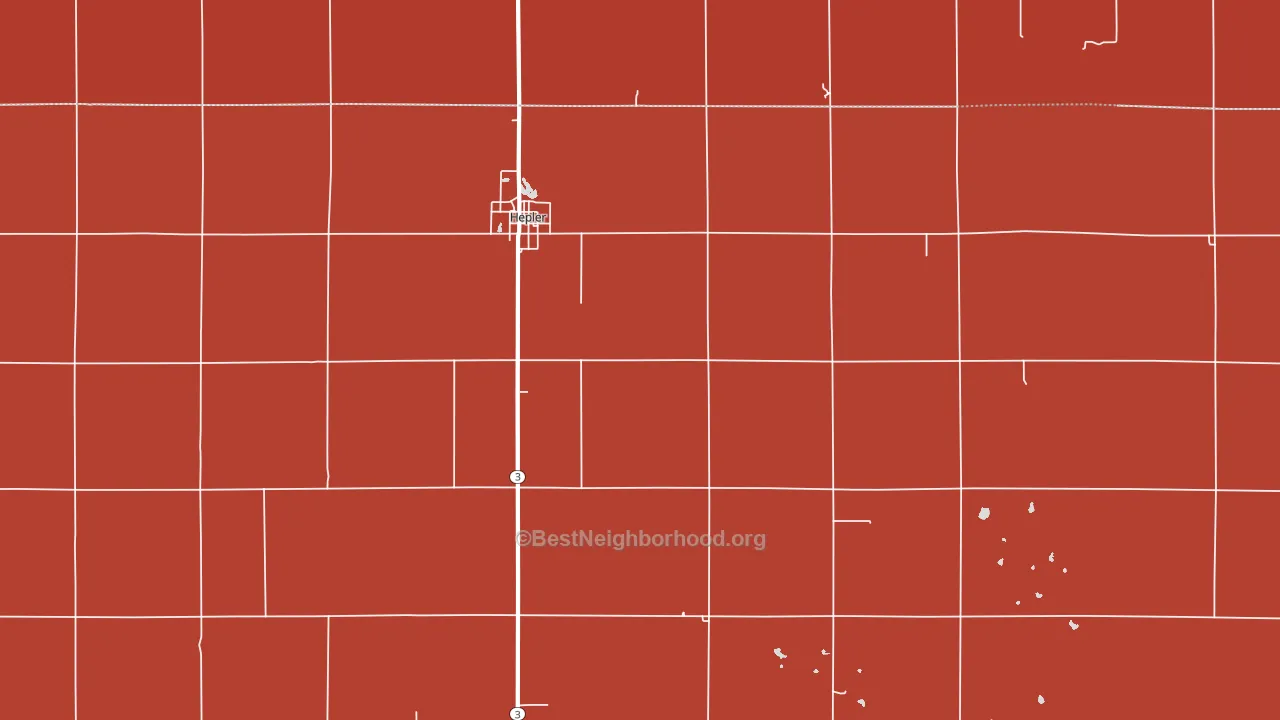 Hepler, KS block-group political-lean map