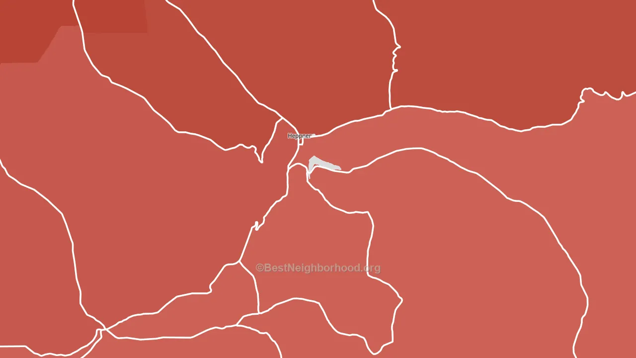 Heppner, OR block-group political-lean map
