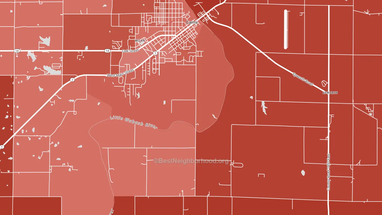 Herald, IL block-group political-lean map