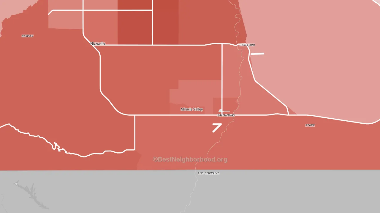Hereford, AZ block-group political-lean map