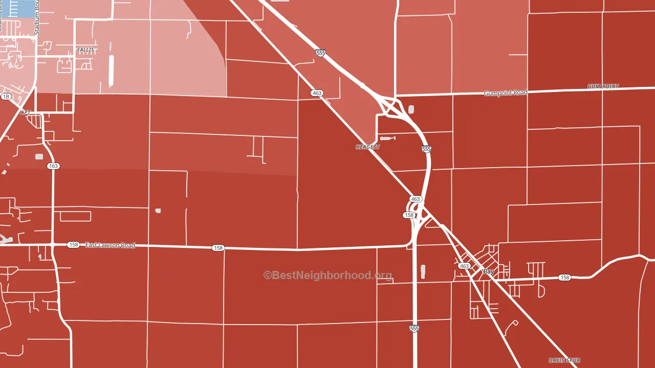 Hergett, AR block-group political-lean map