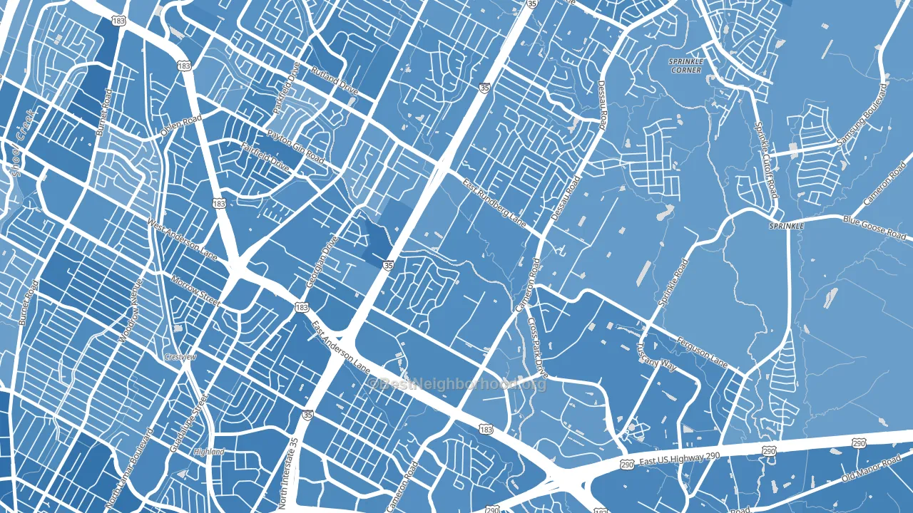Heritage Hills, Austin, TX block-group political-lean map