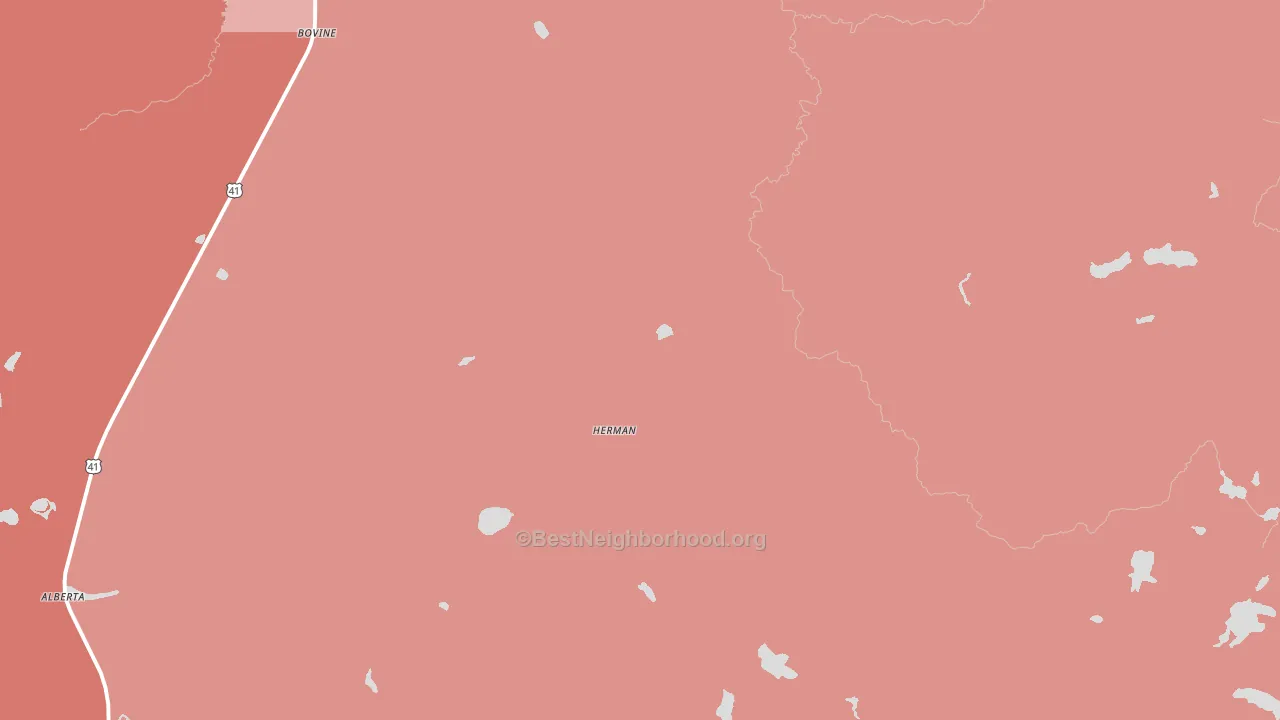 Herman, MI block-group political-lean map