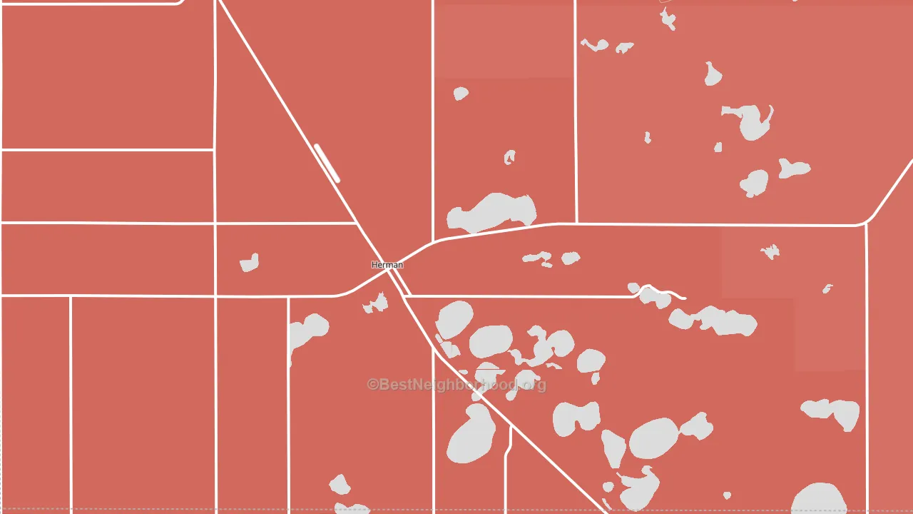 Herman, MN block-group political-lean map
