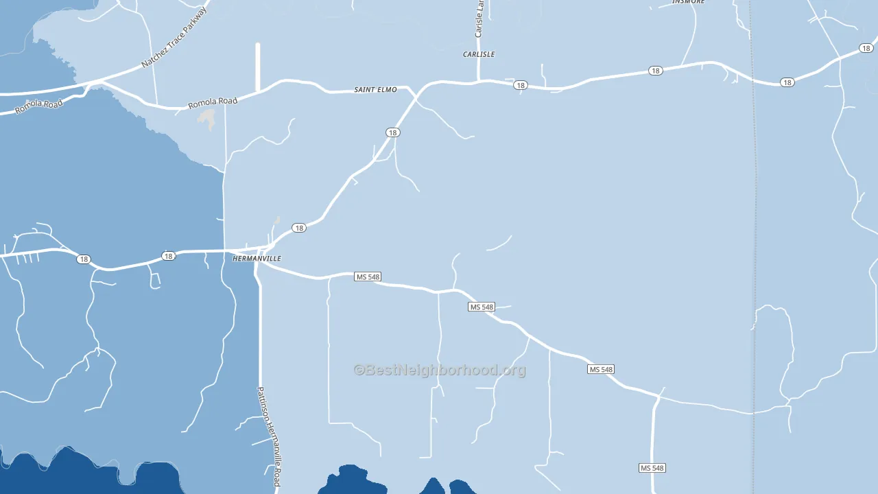Hermanville, MS block-group political-lean map