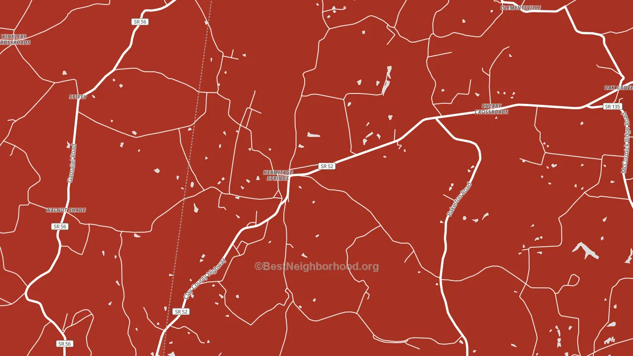 Hermitage Springs, TN block-group political-lean map