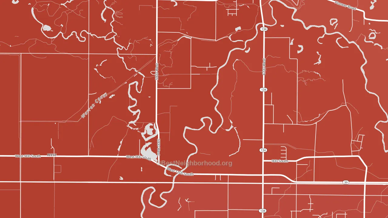 Hermitage, UT block-group political-lean map