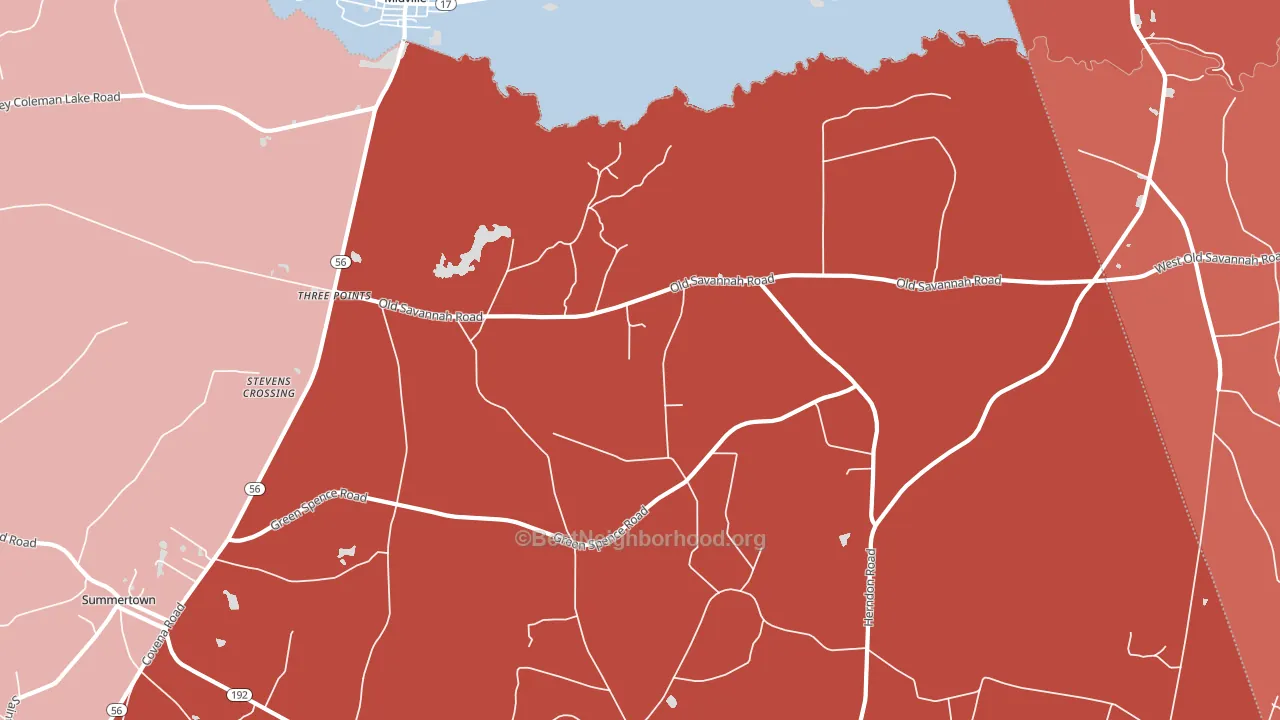 Herndon, GA block-group political-lean map