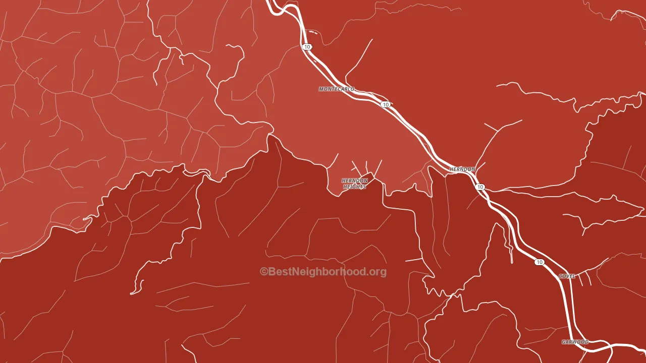 Herndon Heights, WV block-group political-lean map