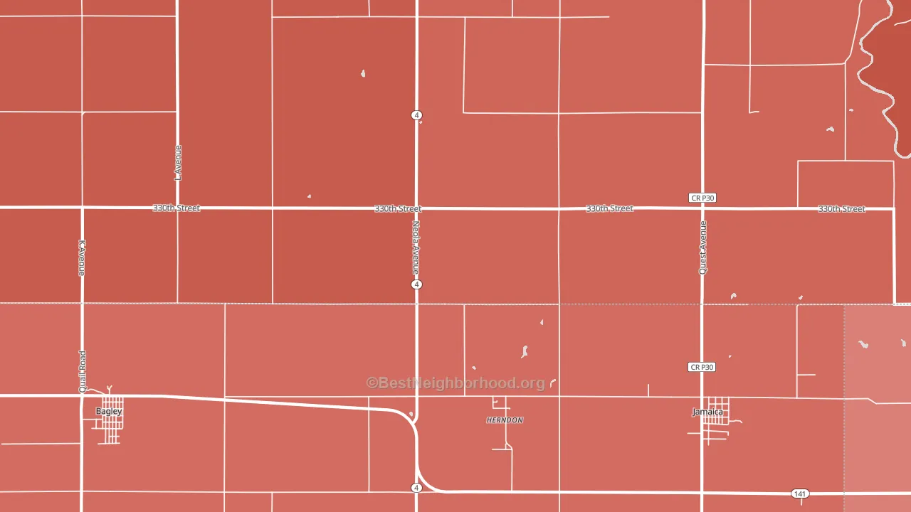 Herndon, IA block-group political-lean map