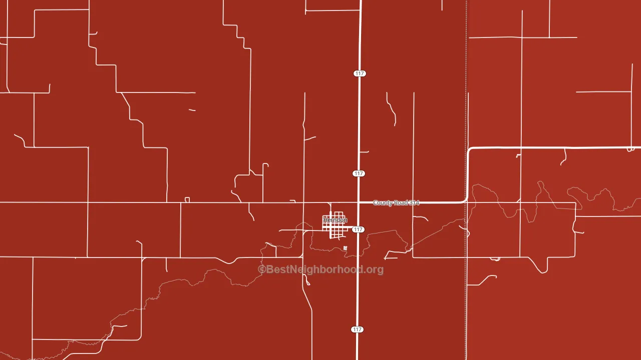 Herndon, KS block-group political-lean map