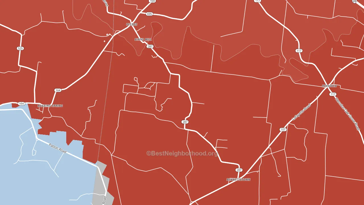 Herndon, KY block-group political-lean map