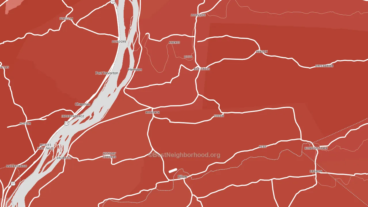 Herndon, PA block-group political-lean map