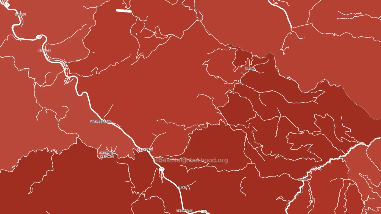 Herndon, WV block-group political-lean map