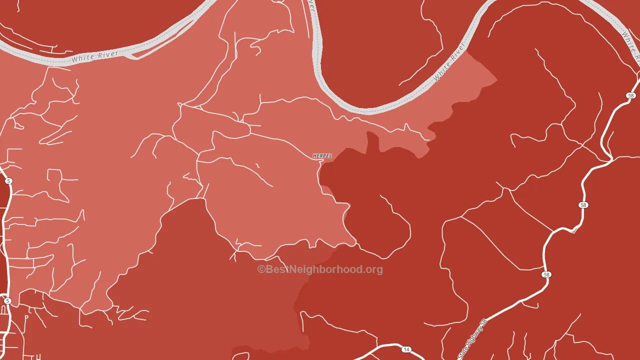 Herpel, AR block-group political-lean map