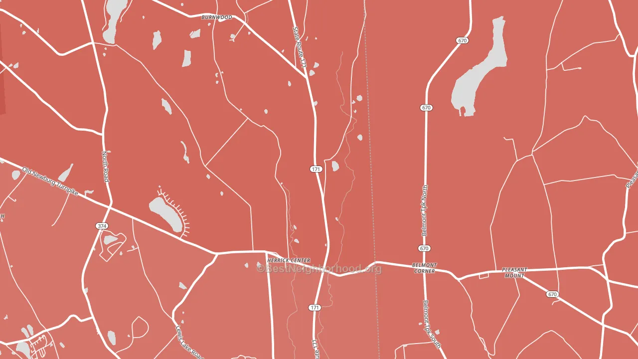 Herrick Center, PA block-group political-lean map