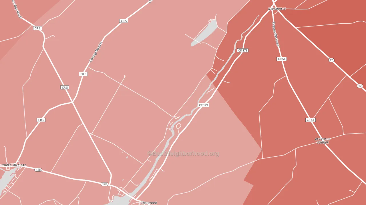 Herrick Grove, NY block-group political-lean map