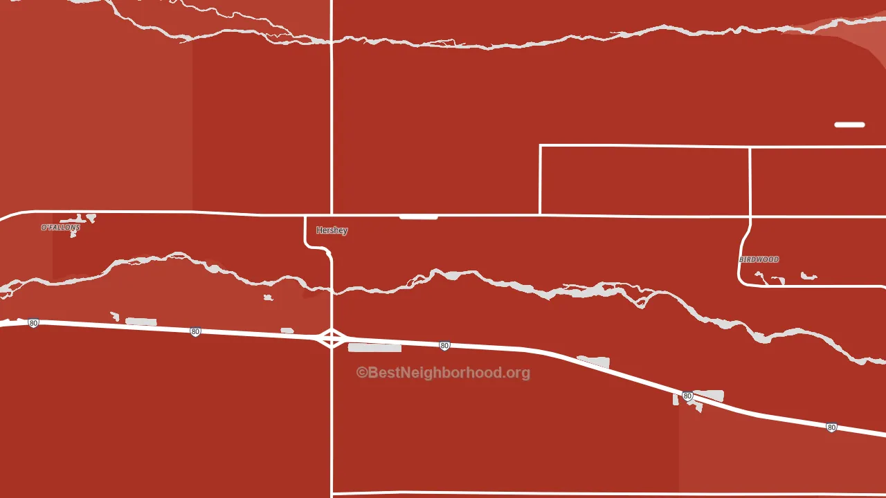 Hershey, NE block-group political-lean map