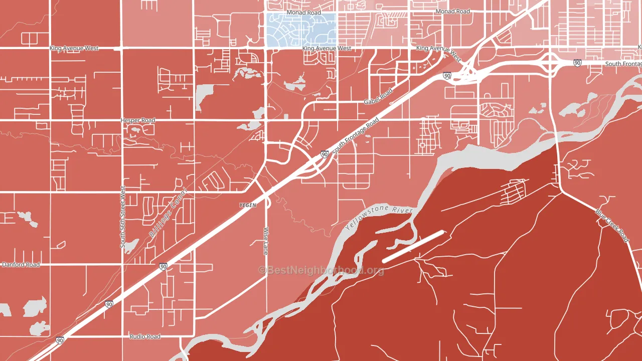 Hesper, MT block-group political-lean map