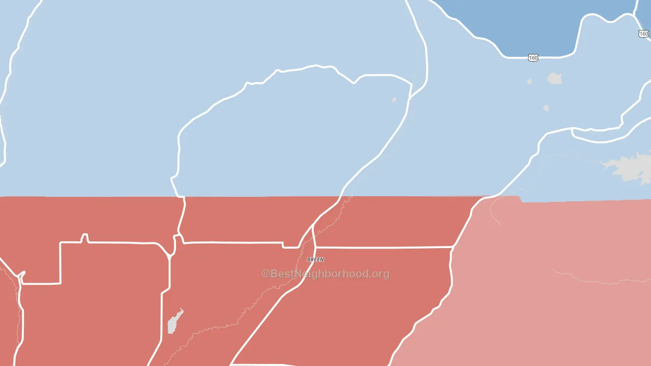 Hesperus, CO block-group political-lean map