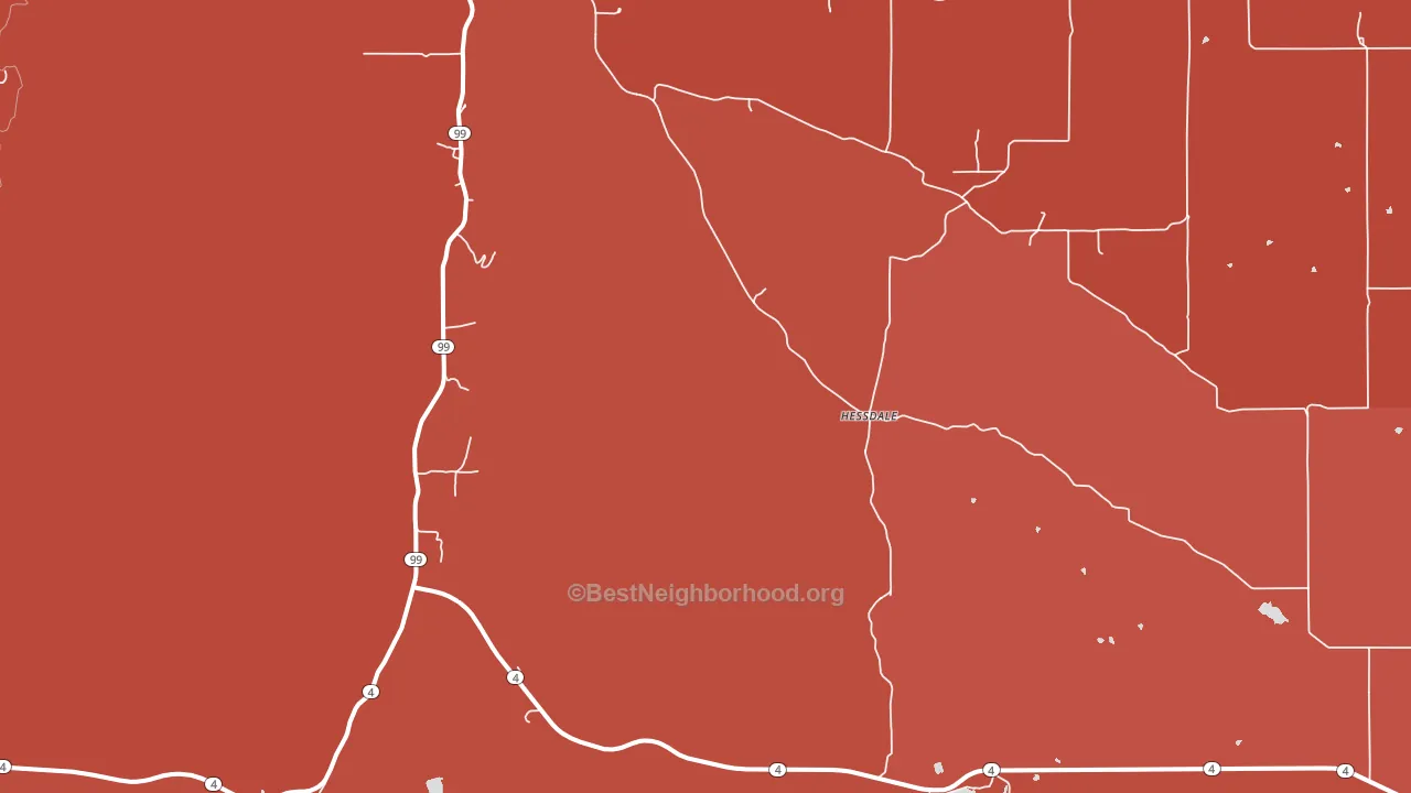 Hessdale, KS block-group political-lean map