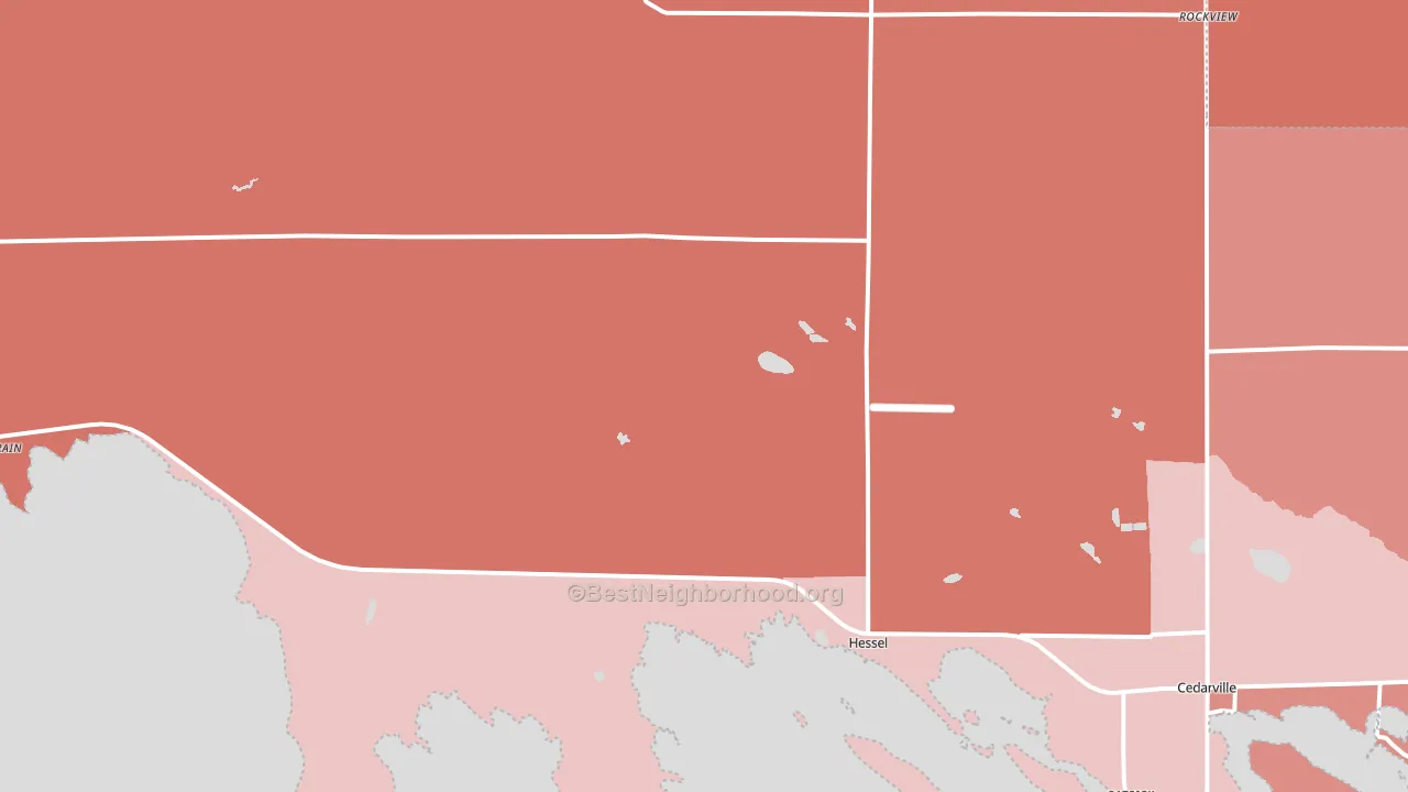 Hessel, MI block-group political-lean map