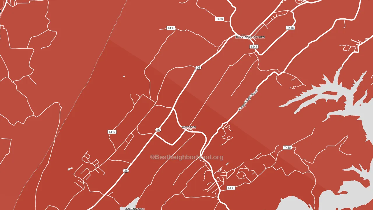 Hesston, PA block-group political-lean map