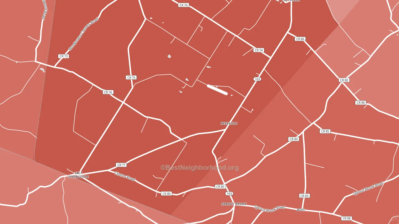 Hessville, NY block-group political-lean map