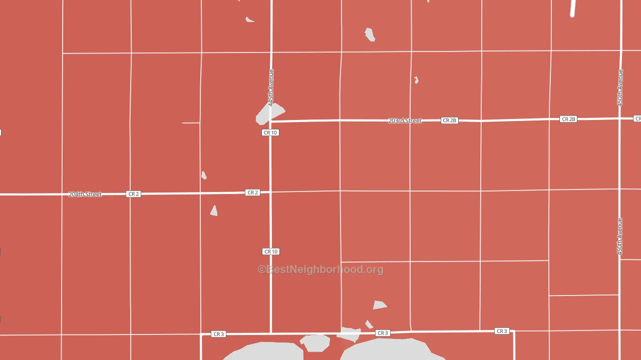 Hetland, SD block-group political-lean map