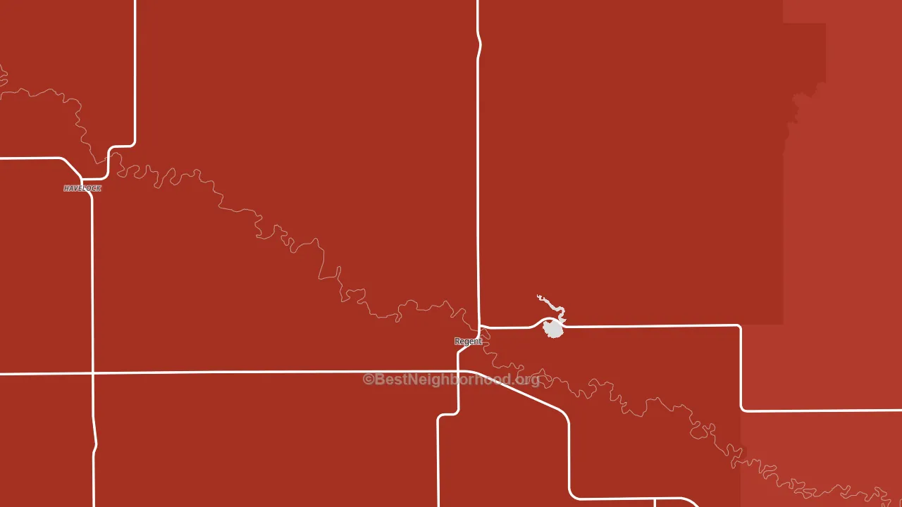 Hettinger County, ND block-group political-lean map