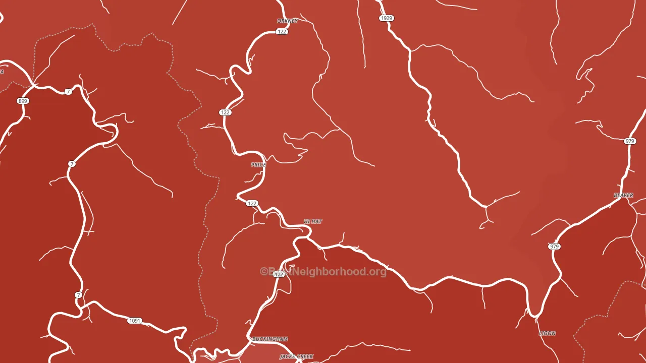 Hi Hat, KY block-group political-lean map