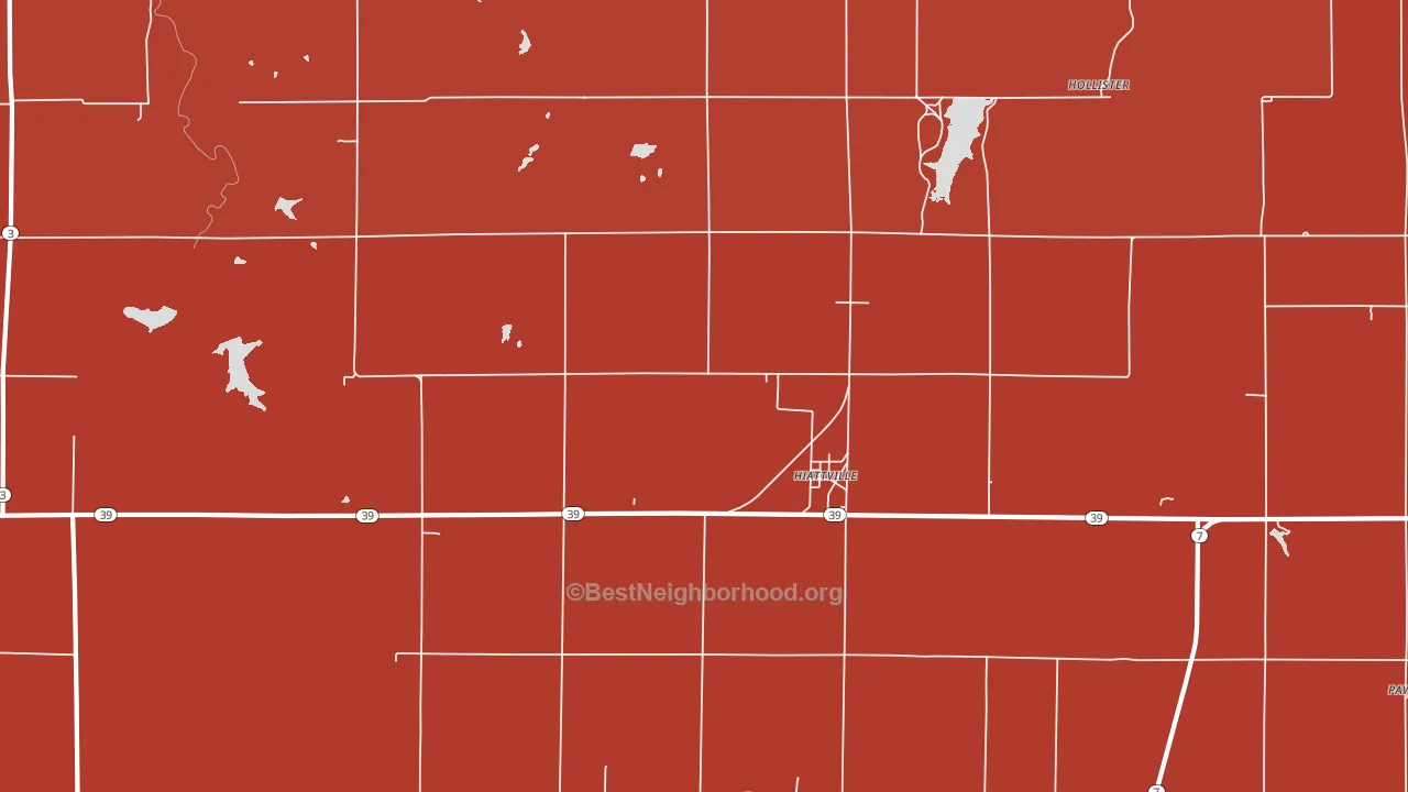 Hiattville, KS block-group political-lean map