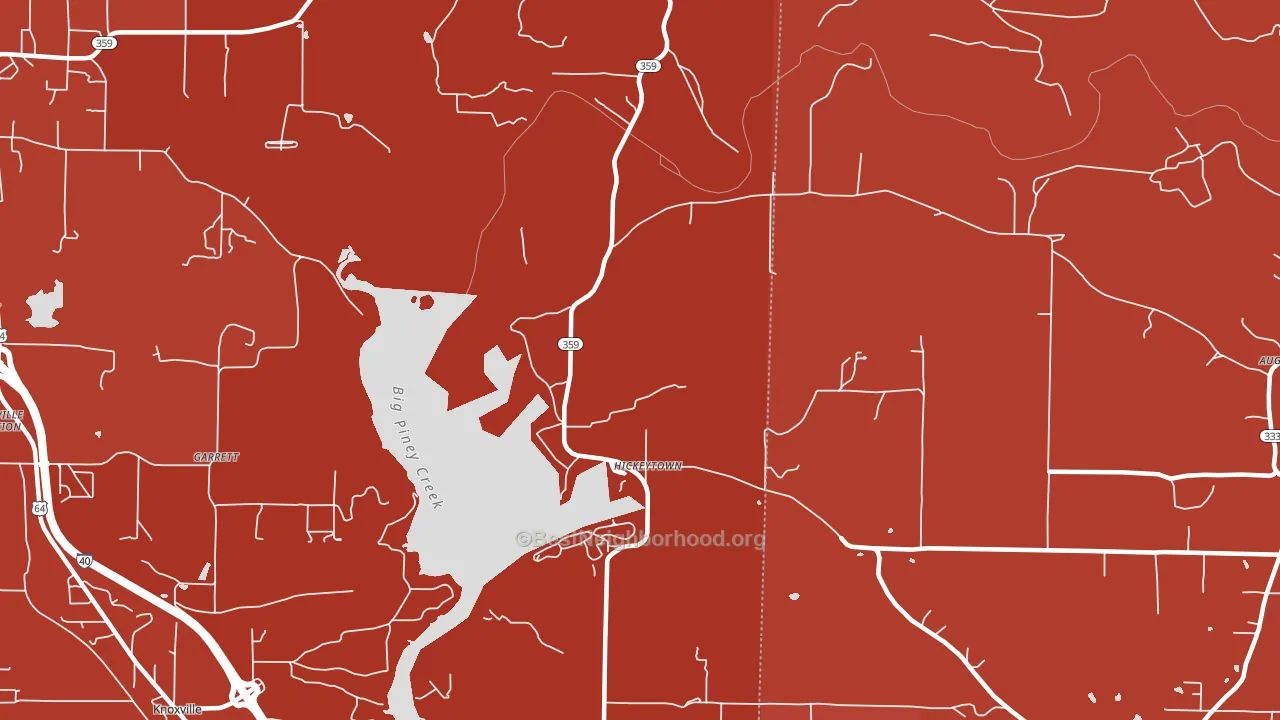 Hickeytown, AR block-group political-lean map