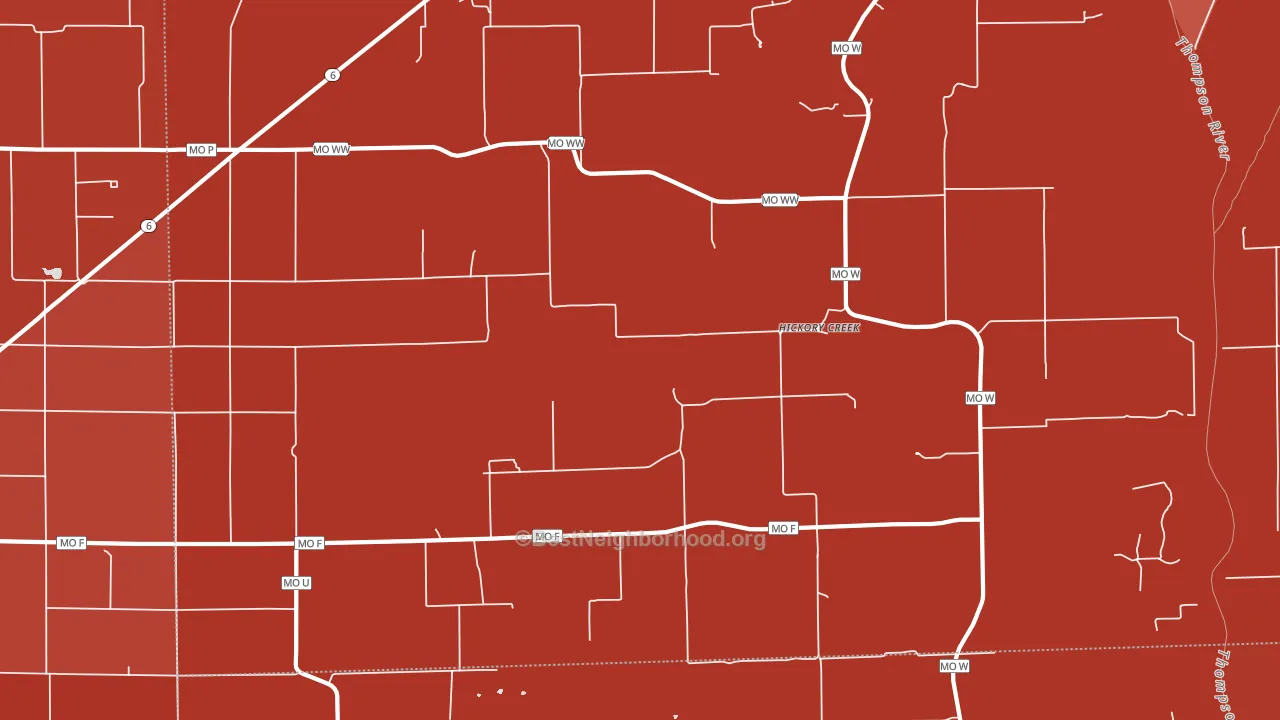 Hickory Creek, MO block-group political-lean map