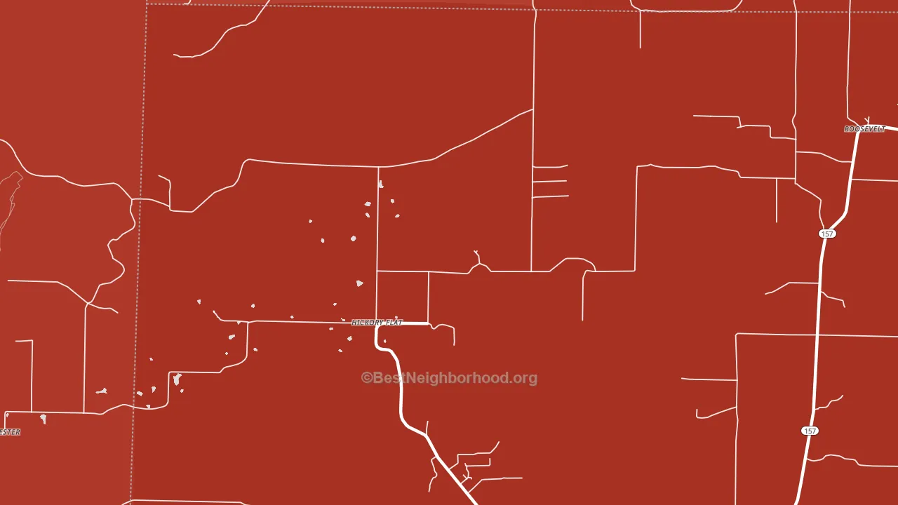 Hickory Flat, AR block-group political-lean map