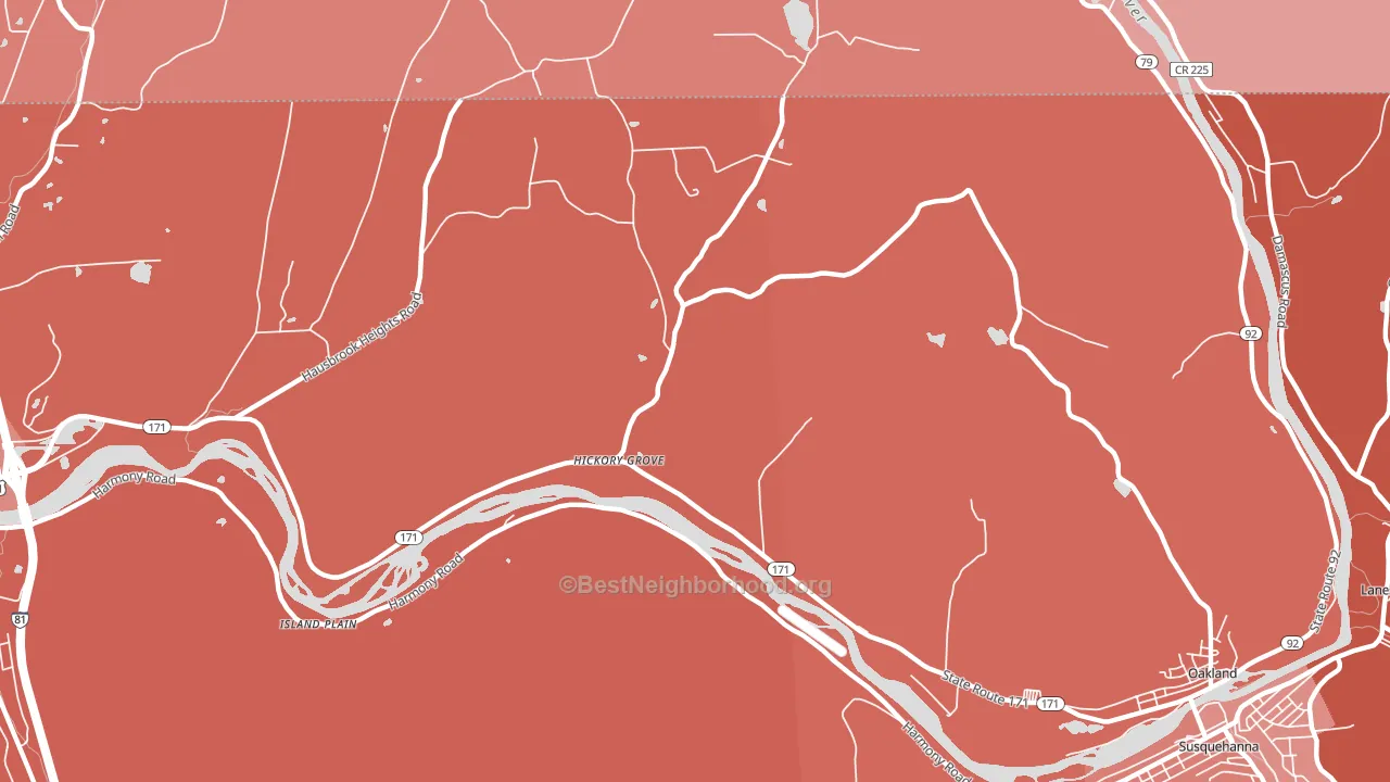 Hickory Grove, PA block-group political-lean map