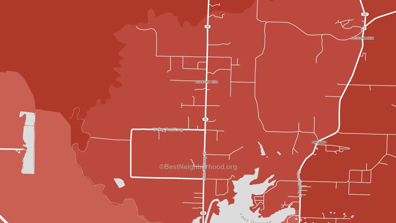 Hickory Hill, AR block-group political-lean map
