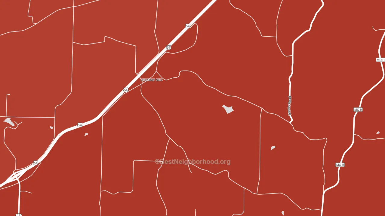 Hickory Hill, MO block-group political-lean map
