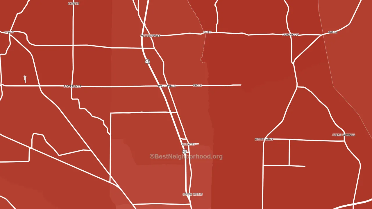 Hickory, KY block-group political-lean map